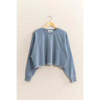 Soft Raw Hem Sweatshirt - Multiple Color Option