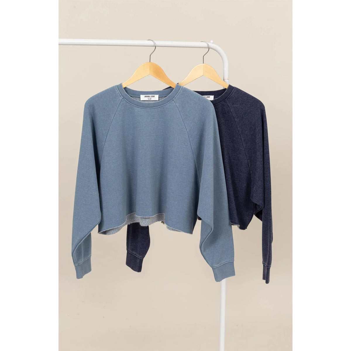 Soft Raw Hem Sweatshirt - Multiple Color Option