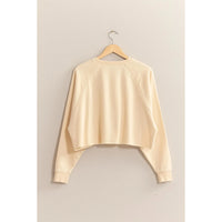 Soft Raw Hem Sweatshirt - Multiple Color Option