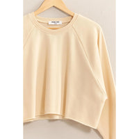 Soft Raw Hem Sweatshirt - Multiple Color Option