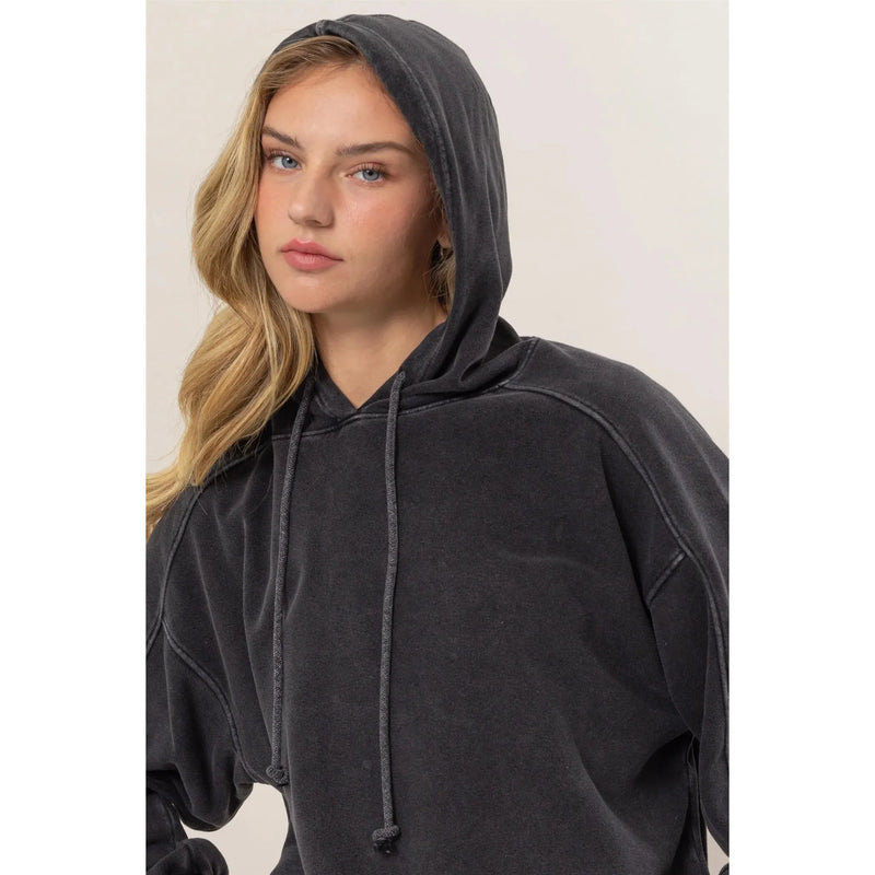 Basically Soft Seam-Detail Oversized Hoodie