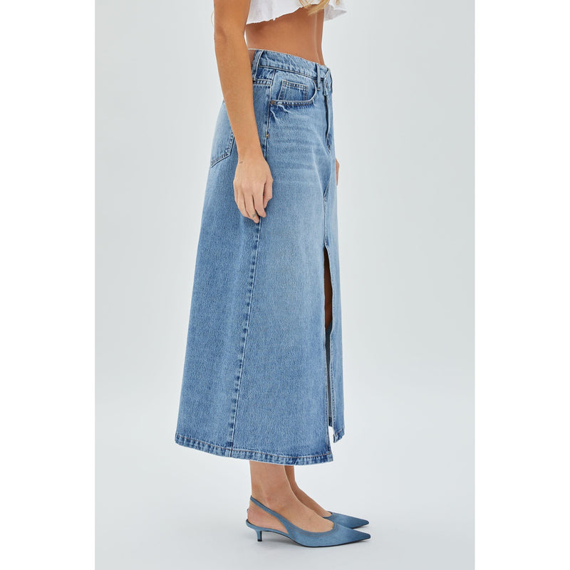 Kris Crossover Denim Skirt