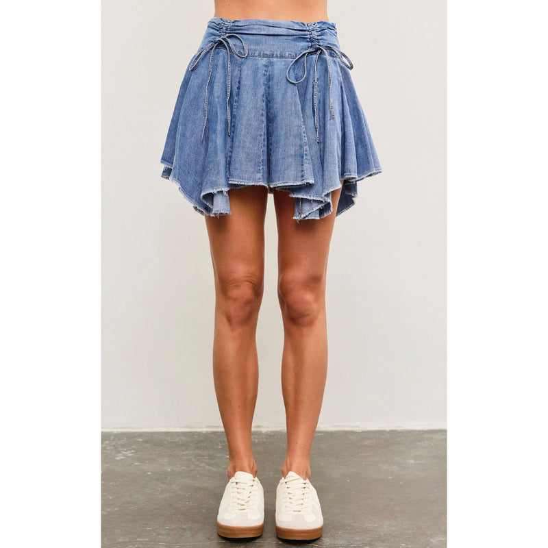 Frilly Denim Skirt