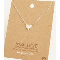 Outline Heart Necklace (Silver or Rose Gold)