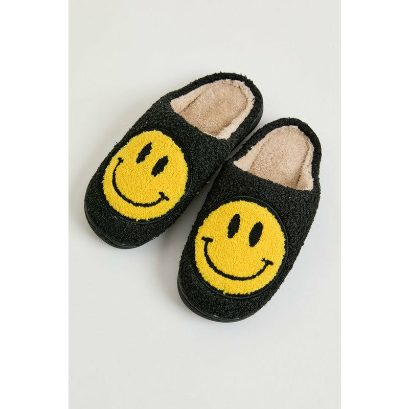 Smiley Sherpa Slippers (2 Colors)